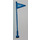 LEGO Blauw Antenne 1 x 8 met Vlag met &#039;20&#039; Sticker (30322)