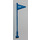 LEGO Blauw Antenne 1 x 8 met Vlag met &#039;73&#039; Sticker (30322)