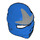 LEGO Blue Balaclava with Ridged Forehead with Metallic Silver (25392 / 99311)