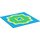 LEGO Blauw Grondplaat 32 x 32 met Island en Lagoon in the Midden (3811)