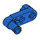 LEGO Blauw Balk 3 x 0.5 met Knob en Pin (33299 / 61408)