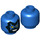 LEGO Blue Beetle Minifigure Head (Recessed Solid Stud) (3626 / 26777)
