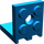 LEGO Bleu Support 2 x 2 - 2 x 2 En haut (3956 / 35262)