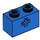 LEGO Bleu Brique 1 x 2 avec Essieu Trou (Ouverture &#039;X&#039;) (32064)