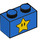LEGO Bleu Brique 1 x 2 avec Super Star avec tube inférieur (3004 / 76888)