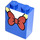 LEGO Blauw Steen 1 x 2 x 2 met Donald Duck Rood Bow Tie met Stud houder aan de binnenzijde (3245 / 66755)