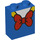 LEGO Blue Brick 1 x 2 x 2 with Donald Duck Red Bow Tie with Inside Stud Holder (3245 / 66755)