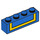 LEGO Blauw Steen 1 x 4 met Donald Duck Collar met Geel Ribbon Decoratie (3010 / 67143)