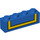 LEGO Blauw Steen 1 x 4 met Donald Duck Collar met Geel Ribbon Decoratie (3010 / 67143)