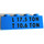 LEGO Bleu Brique 1 x 4 avec &#039;L 17.5 TON T 10.6 TON&#039; (3010)