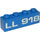 LEGO Azul Ladrillo 1 x 4 con &quot;LL918&quot; (3010)