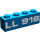 LEGO Blue Brick 1 x 4 with &quot;LL918&quot; (3010)