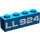 LEGO Bleu Brique 1 x 4 avec &quot;LL924&quot; (3010)