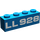 LEGO Blauw Steen 1 x 4 met &quot;LL928&quot; (3010)