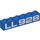 LEGO Blauw Steen 1 x 6 met &quot;LL928&quot; (3009 / 72198)