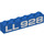 LEGO Bleu Brique 1 x 6 avec &quot;LL928&quot; (3009 / 72198)