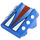 LEGO Bleu Brique 2 x 2 avec Flanges et Pistons avec Zero Hurricane logo (30603)