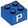 LEGO Blue Brick 2 x 2 with &#039;P&#039; (3003 / 68928)