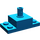 LEGO Bleu Brique 2 x 2 avec Verticale Épingle et 1 x 2 Côté Plates (30592 / 42194)