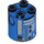 LEGO Bleu Brique 2 x 2 x 2 Rond avec Death Star Imperial Astromech Modèle avec support d&#039;axe inférieur &#039;x&#039; Shape &#039;+&#039; Orientation (27948 / 30361)