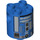 LEGO Bleu Brique 2 x 2 x 2 Rond avec Death Star Imperial Astromech Modèle avec support d&#039;axe inférieur &#039;x&#039; Shape &#039;+&#039; Orientation (27948 / 30361)