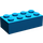 LEGO Blauw Steen 2 x 4 (Eerder, zonder kruissteunen) (3001)