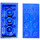 LEGO Blau Backstein 2 x 4 (Früher ohne Kreuzstützen) (3001)