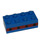 LEGO Blau Backstein 2 x 4 mit 4 Flugzeug Windows im ein Dünn rot Stripe (Früher ohne Kreuzstützen) (3001)