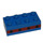 LEGO Blue Brick 2 x 4 with 4 Plane Windows in Thin Red Stripe (Earlier, without Cross Supports) (3001)