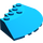 LEGO Blue Brick 6 x 6 Round (25°) Corner (95188)