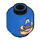 LEGO Blau Captain America Minifigure Kopf (Einbau-Vollbolzen) (3626 / 17123)