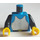 LEGO Blauw Castle Torso met Breastplate en Zwart Armen (973 / 73403)