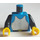 LEGO Blau Schloss Torso mit Breastplate und Schwarz Arme (973 / 73403)