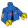 LEGO Blau Chief Wiggum mit Doughnut Frosting auf Gesicht und Shirt Minifig Torso (973 / 88585)