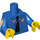 LEGO Blau Chief Wiggum mit Doughnut Frosting auf Gesicht und Hemd Minifigur Torso (973 / 88585)