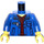 LEGO Blå City Minifig Torso (973 / 76382)