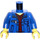 LEGO Blauw City Minifig Torso (973 / 76382)