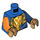 LEGO Blue Clay Minifig Torso (973 / 76382)