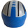 LEGO Blauw Crash Helm met Zwart en Wit Lines, Grijs shaded areas (2446 / 45290)