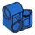 LEGO Blau Kreuz Block Gebogen 90 Grad mit Drei Nadellöcher (44809)