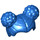 LEGO Blau Curly Haar mit Middle Part und Zwei High Pigtail Buns (65579)
