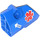 LEGO Blauw Gebogen Paneel 1 Links met EMT Ster van Life en Wit Pijl met &#039;DANGER&#039; Sticker (87080)