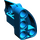 LEGO Blauw Gebogen Paneel 3 Links (64683)