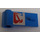 LEGO Blauw Deur 1 x 3 x 1 Links met Rood Sign (3822)