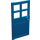 LEGO Blau Tür 1 x 4 x 6 mit 4 Panes und Stud Griff (60623)