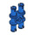 LEGO Blau Doppelt Stift mit Aufrecht Axlehole (32138 / 65098)