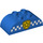 LEGO Blau Duplo Backstein 2 x 4 mit Gebogen Sides mit Polizei badge und Weiß squared strip (43504 / 98223)