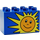 LEGO Blue Duplo Brick 2 x 4 x 2 with Happy Yellow Sun (31111)