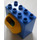 LEGO Blue Duplo Brick 2 x 4 x 3 with turning yellow rattle ball