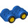 LEGO Blue Duplo Car with Black Wheels and Yellow Hubcaps (11970 / 35026)